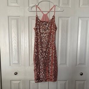 Rose Gold Sequin Dress